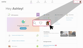 Student profile open in a Xello educator account. The Options menu is open with Send Message highlighted